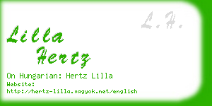 lilla hertz business card